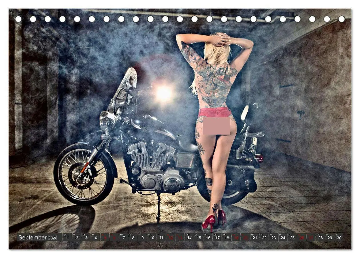 Bild: 9783457399422 | Motorräder und Sexy Girls (Tischkalender 2026 DIN A5 quer),...