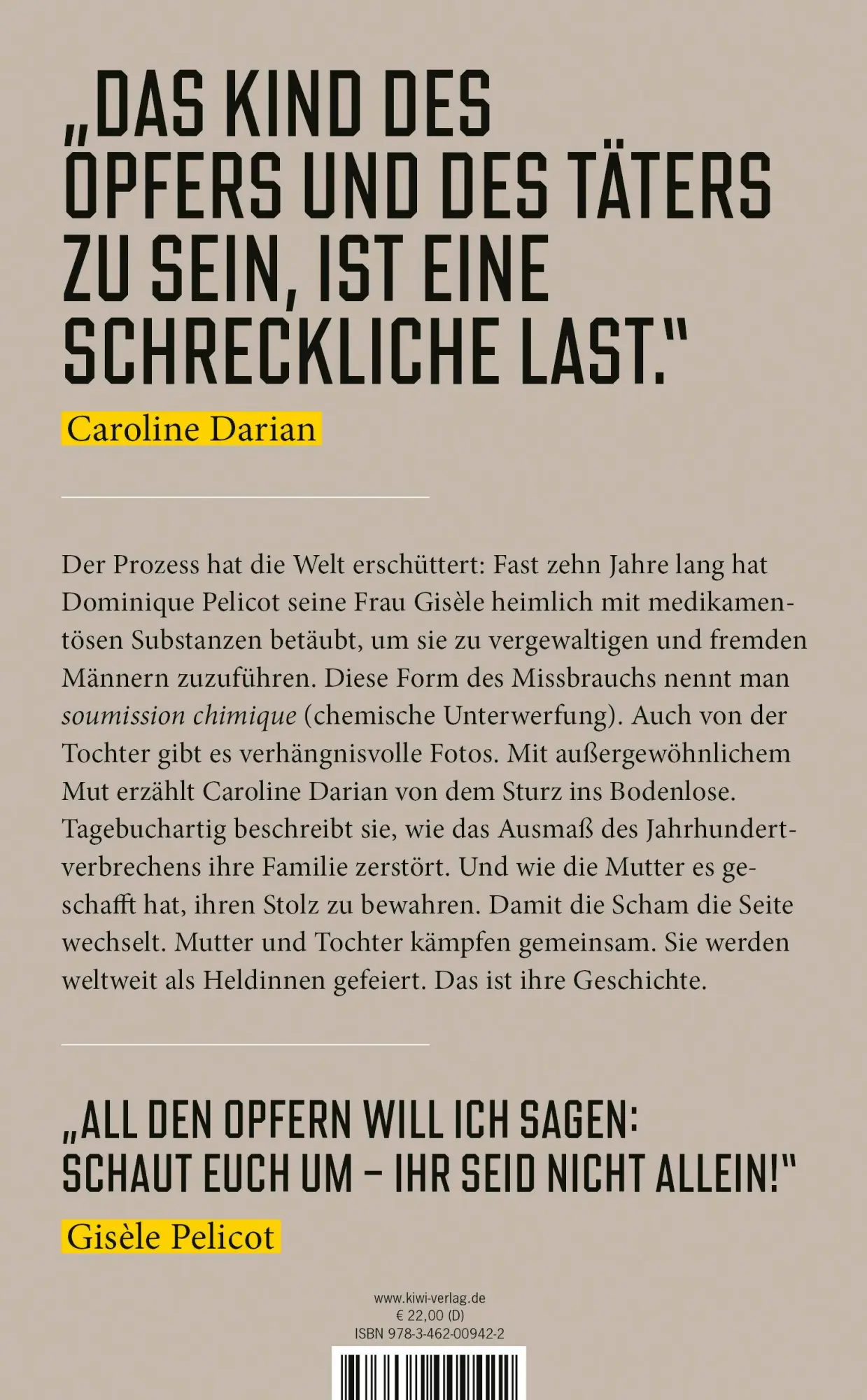 Rückseite: 9783462009422 | Und ich werde dich nie wieder Papa nennen | Caroline Darian | Buch
