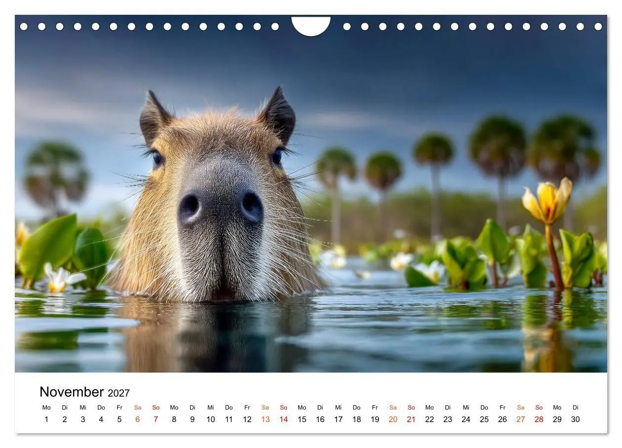 Bild: 9783516799422 | Capybara - die Ruhe als Lebensform (Wandkalender 2027 DIN A4 quer),...