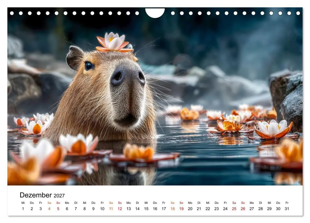 Bild: 9783516799422 | Capybara - die Ruhe als Lebensform (Wandkalender 2027 DIN A4 quer),...