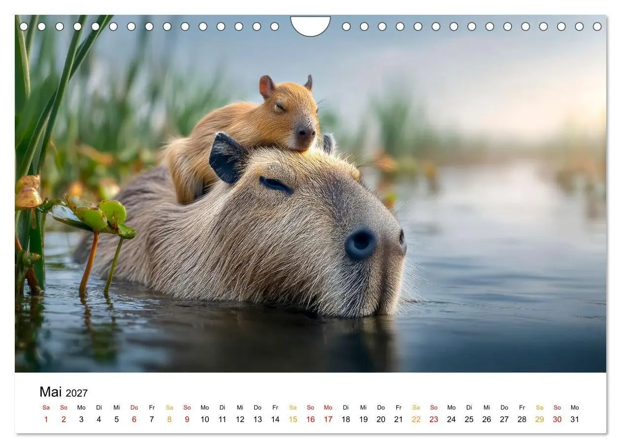 Bild: 9783516799422 | Capybara - die Ruhe als Lebensform (Wandkalender 2027 DIN A4 quer),...