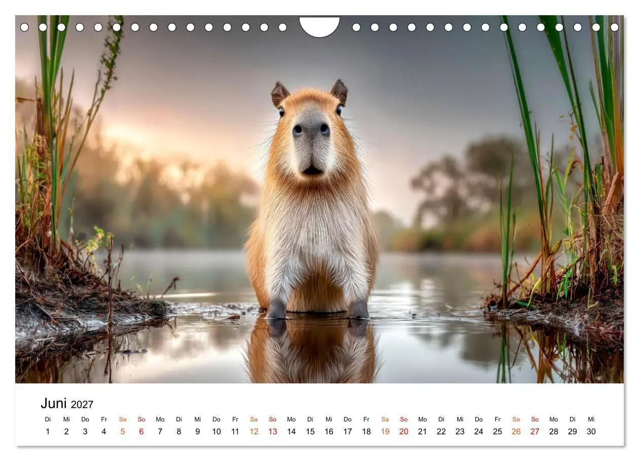 Bild: 9783516799422 | Capybara - die Ruhe als Lebensform (Wandkalender 2027 DIN A4 quer),...