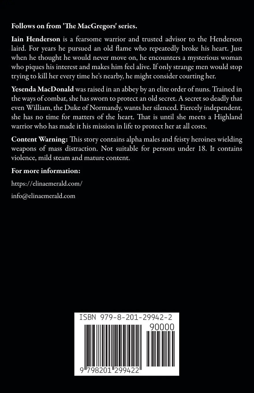 Rückseite: 9798201299422 | Highland Warrior | Keeper of Secrets | Elina Emerald | Taschenbuch