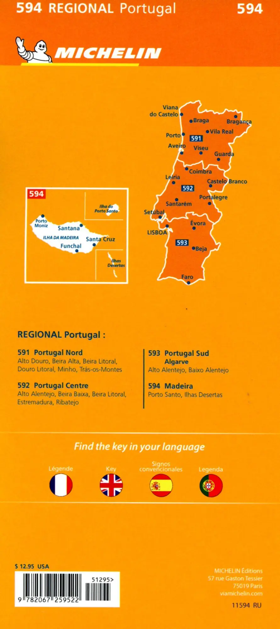 Bild: 9782067259522 | Michelin Madeira | Straßen- und Tourismuskarte 1:60.000 | Michelin