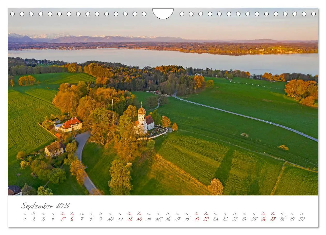 Bild: 9783457769522 | Das Fünf-Seen-Land Oberbayern (Wandkalender 2026 DIN A4 quer),...