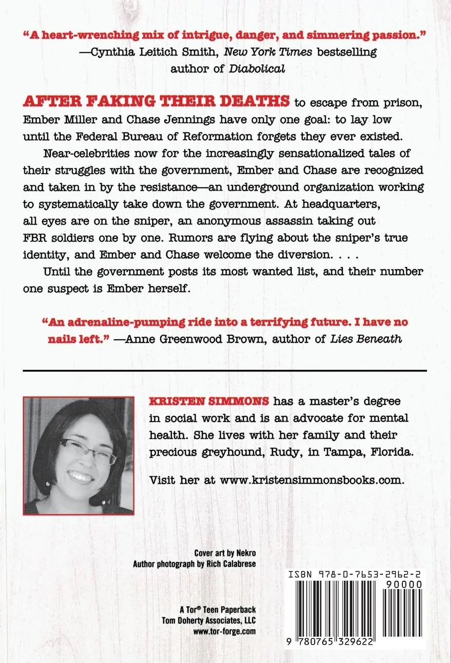 Rückseite: 9780765329622 | Breaking Point | Kristen Simmons | Taschenbuch | 415 S. | Englisch