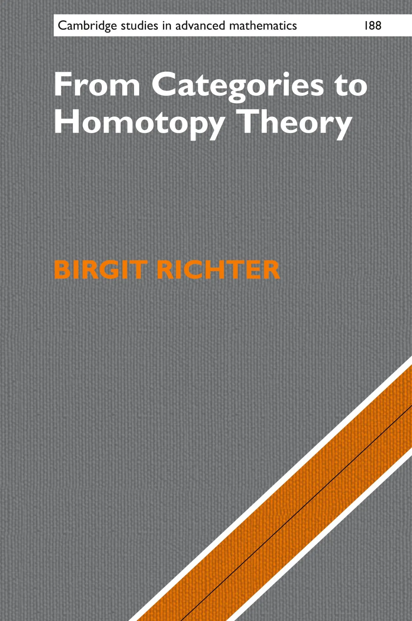 Cover: 9781108479622 | From Categories to Homotopy Theory | Birgit Richter | Buch | Gebunden Cover: 9781108479622 | From Categories to Homotopy Theory | Birgit Richter | Buch | Gebunden