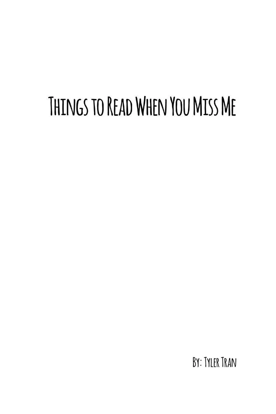 Cover: 9781329629622 | Things to Read When You Miss Me | Tyler Tran | Taschenbuch | Englisch