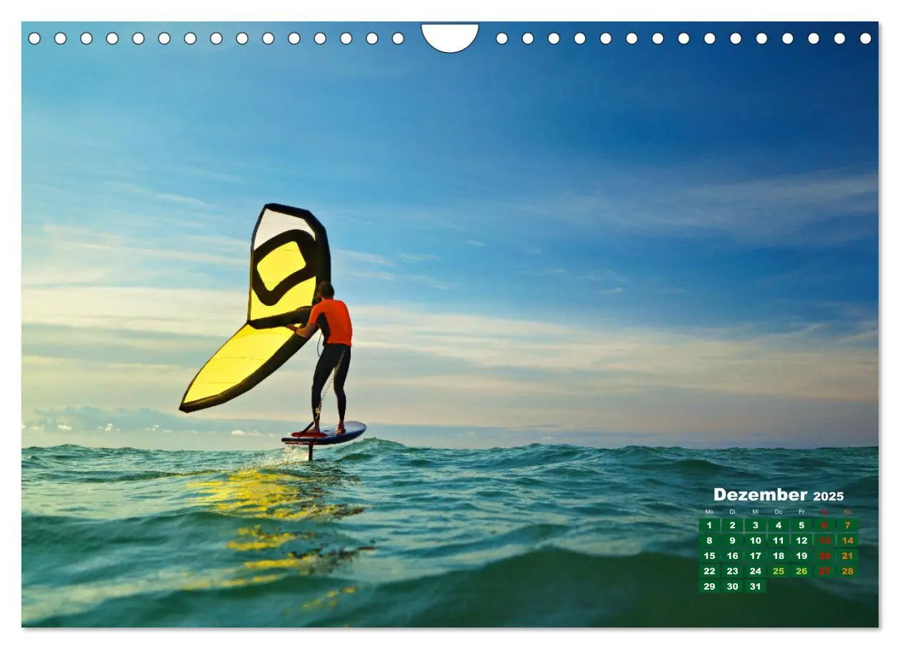 Bild: 9783457209622 | Wingfoilen - fliegen über das Wasser (Wandkalender 2025 DIN A4...