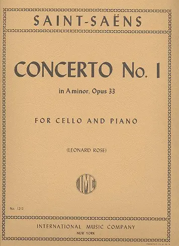 Cover: 9790220409622 | Concerto N. 1 La M. Op. 33 (Rose) | Camille Saint-Saens | Buch