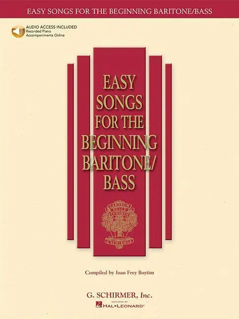 Cover: 9780634019722 | Easy Songs for Beginning Singers - Baritone/Bass (Book/Online Audio)