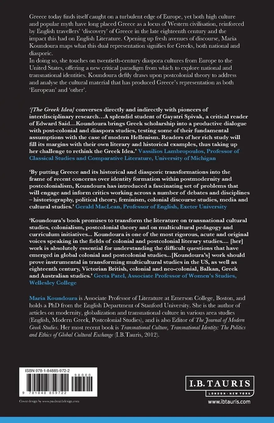 Rückseite: 9781848859722 | The Greek Idea | Maria Koundoura | Taschenbuch | Englisch | 2012
