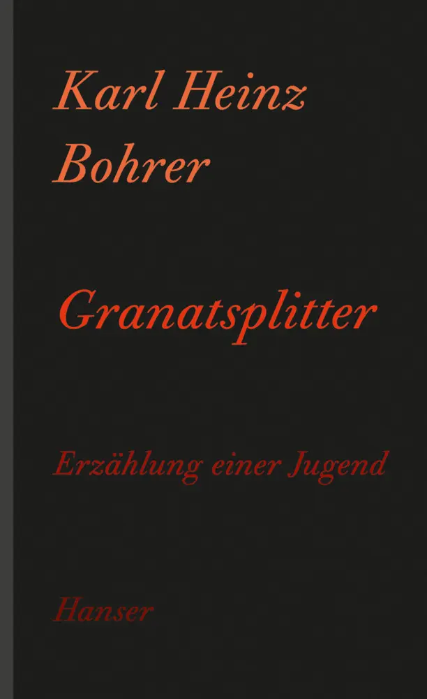 Cover: 9783446239722 | Granatsplitter | Erzählung einer Jugend | Karl Heinz Bohrer | Buch