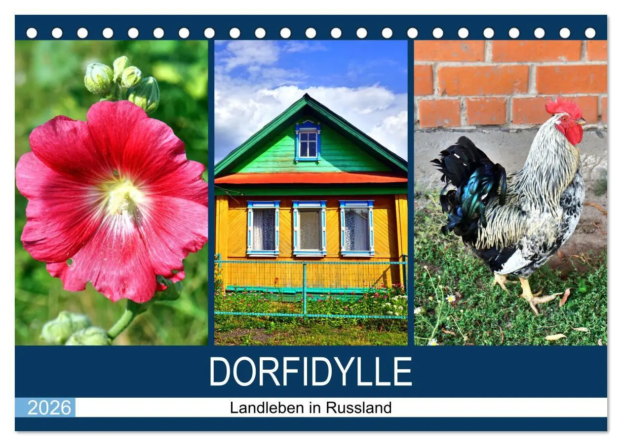 Cover: 9783457439722 | Dorfidylle - Landleben in Russland (Tischkalender 2026 DIN A5...