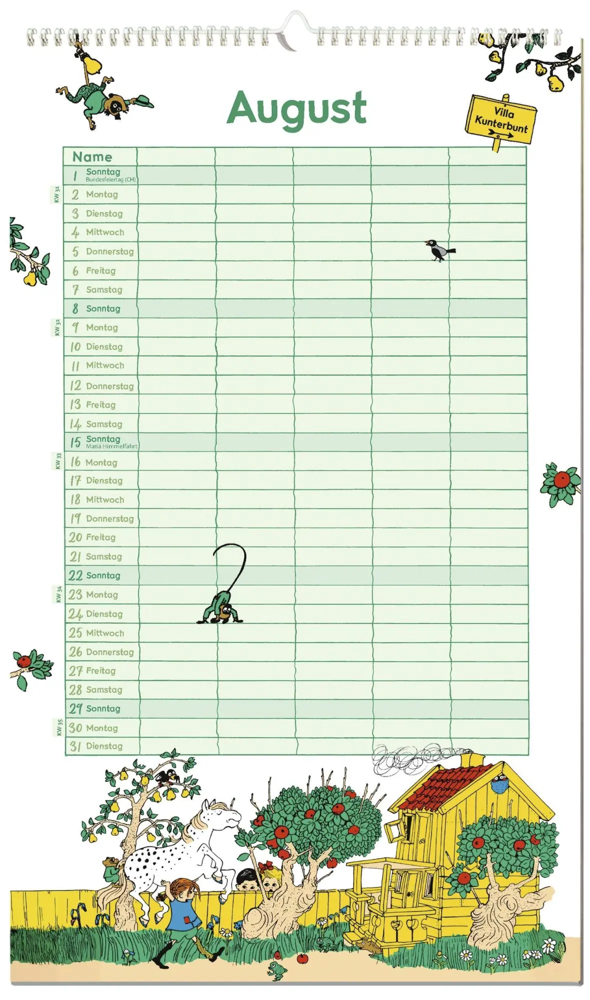 Bild: 4260512189822 | Astrid Lindgren Familienkalender 2027 | Ilon Wikland | Kalender | 2027