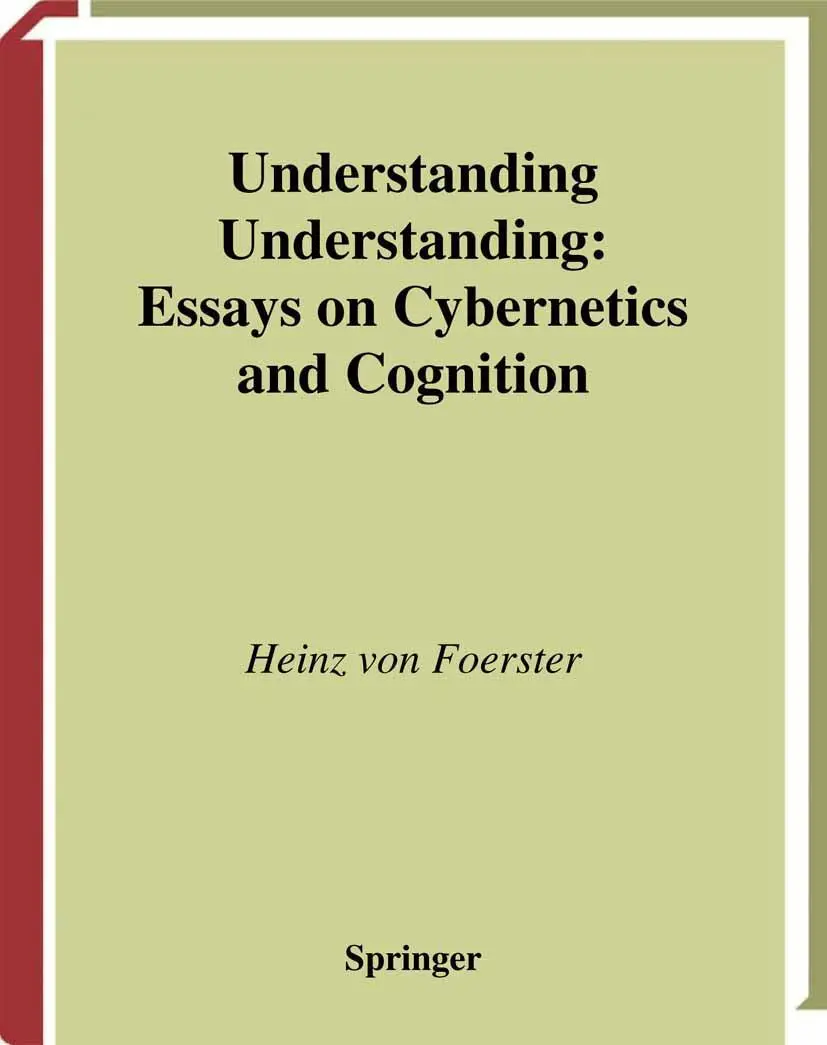 Cover: 9781441929822 | Understanding Understanding | Essays on Cybernetics and Cognition