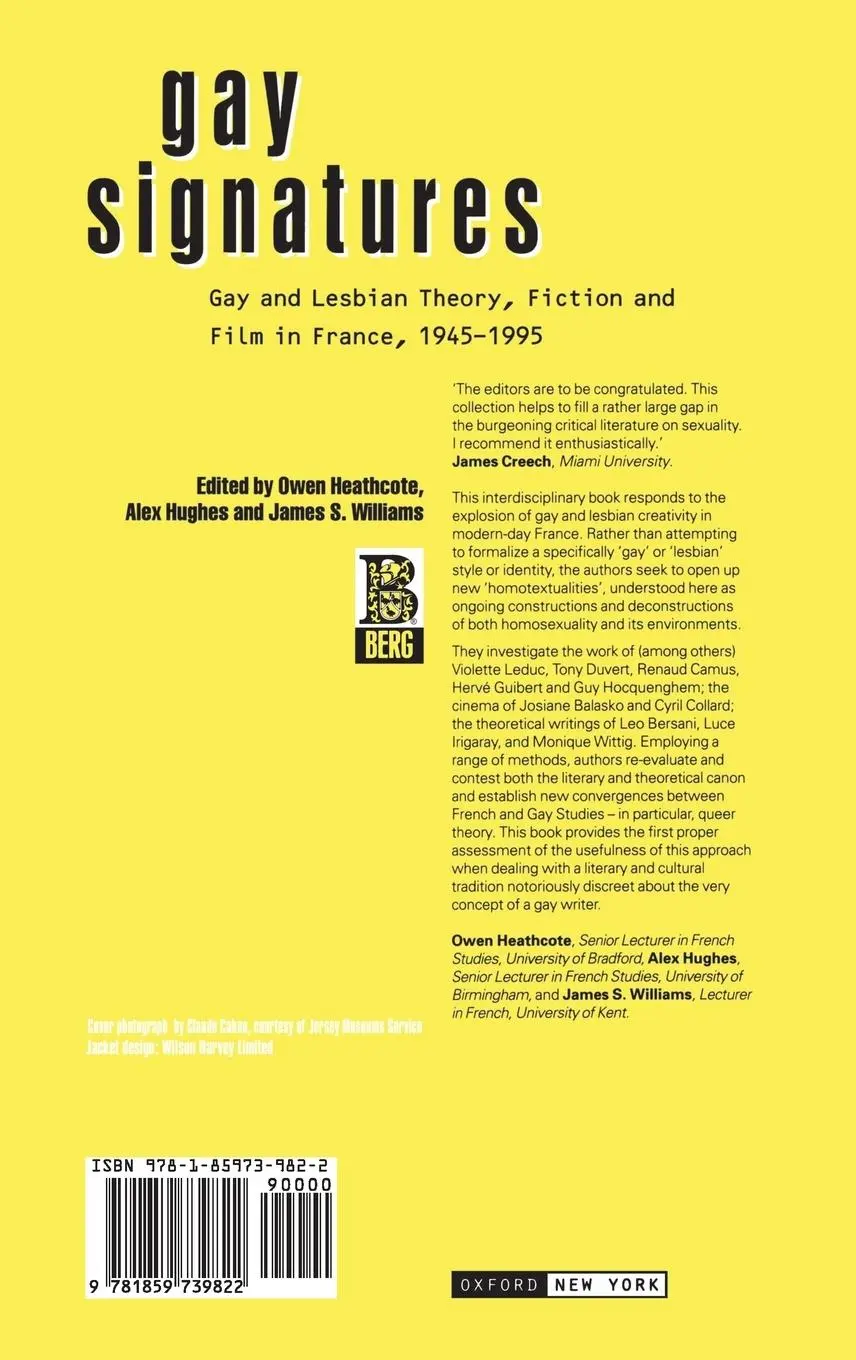 Rückseite: 9781859739822 | Gay Signatures | Owen Heathcote (u. a.) | Buch | Gebunden | Englisch