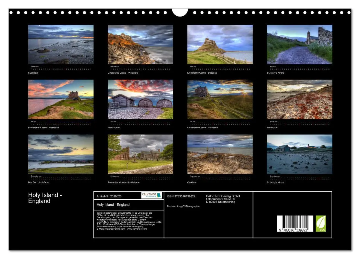 Bild: 9783516139822 | Holy Island - England (Wandkalender 2026 DIN A3 quer), CALVENDO...
