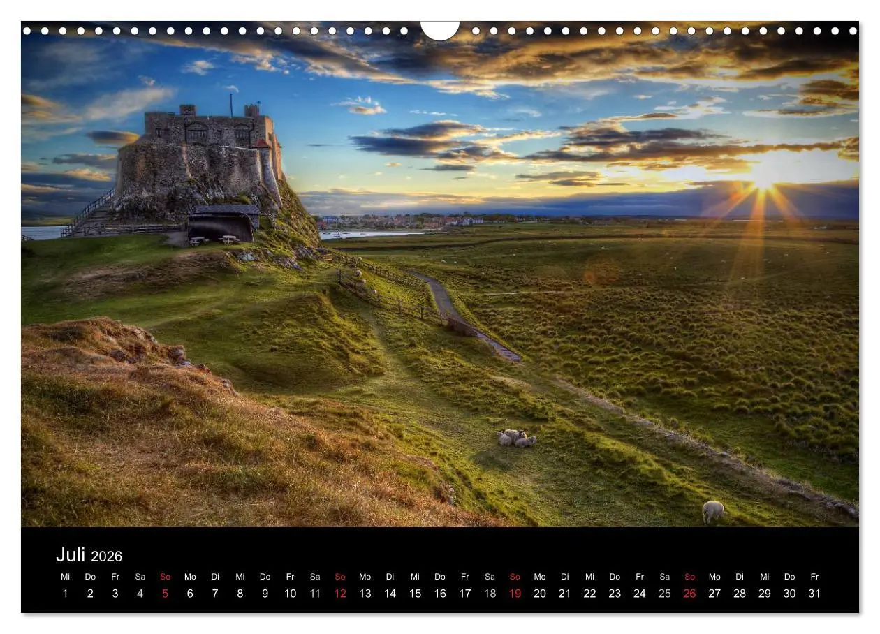 Bild: 9783516139822 | Holy Island - England (Wandkalender 2026 DIN A3 quer), CALVENDO...