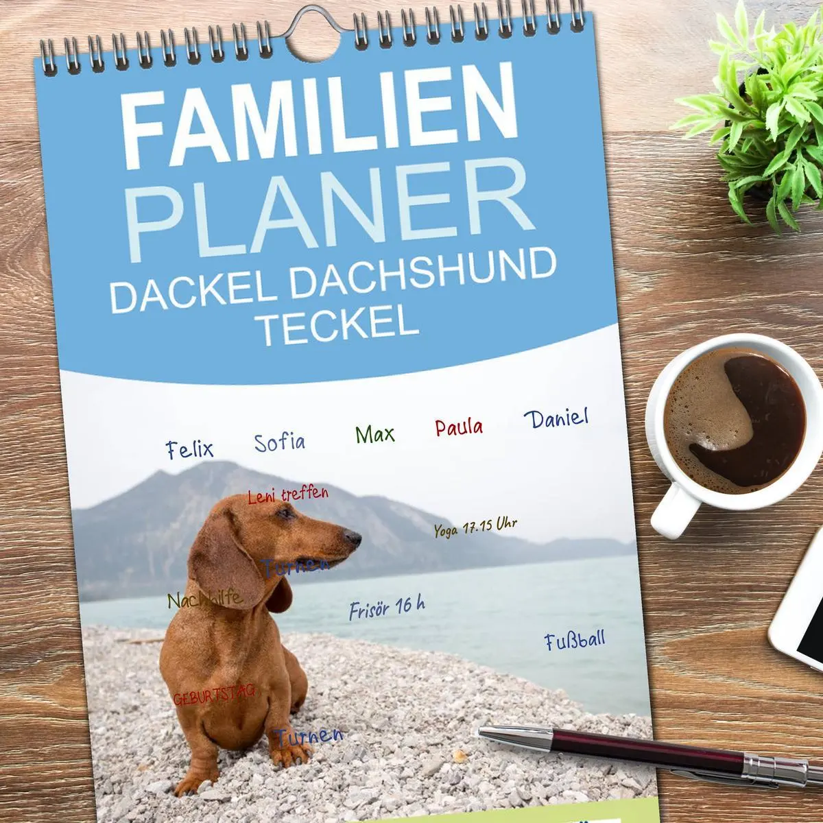 Bild: 9783516519822 | Familienplaner 2026 - DACKEL DACHSHUND TECKEL 2026 mit 5 Spalten...