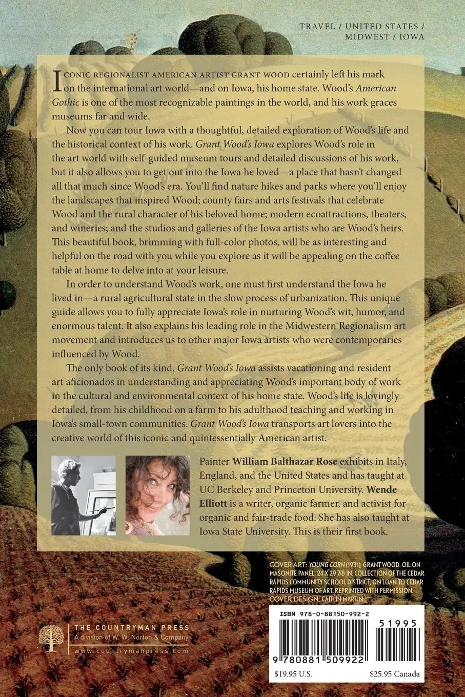 Rückseite: 9780881509922 | Grant Wood's Iowa | Wende Elliott (u. a.) | Taschenbuch | Englisch
