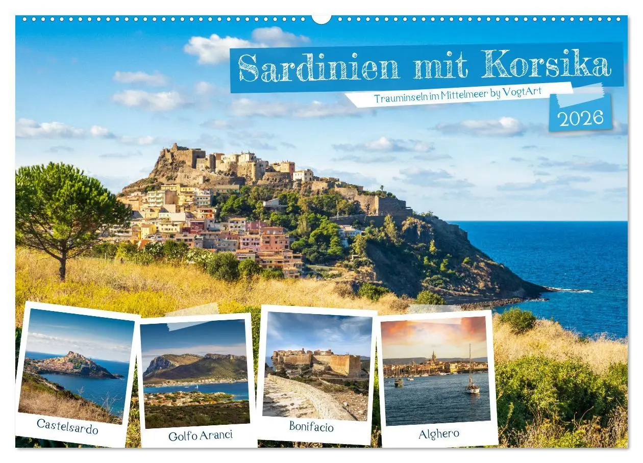 Cover: 9783457589922 | Sardinien mit Korsika (Wandkalender 2026 DIN A2 quer), CALVENDO...