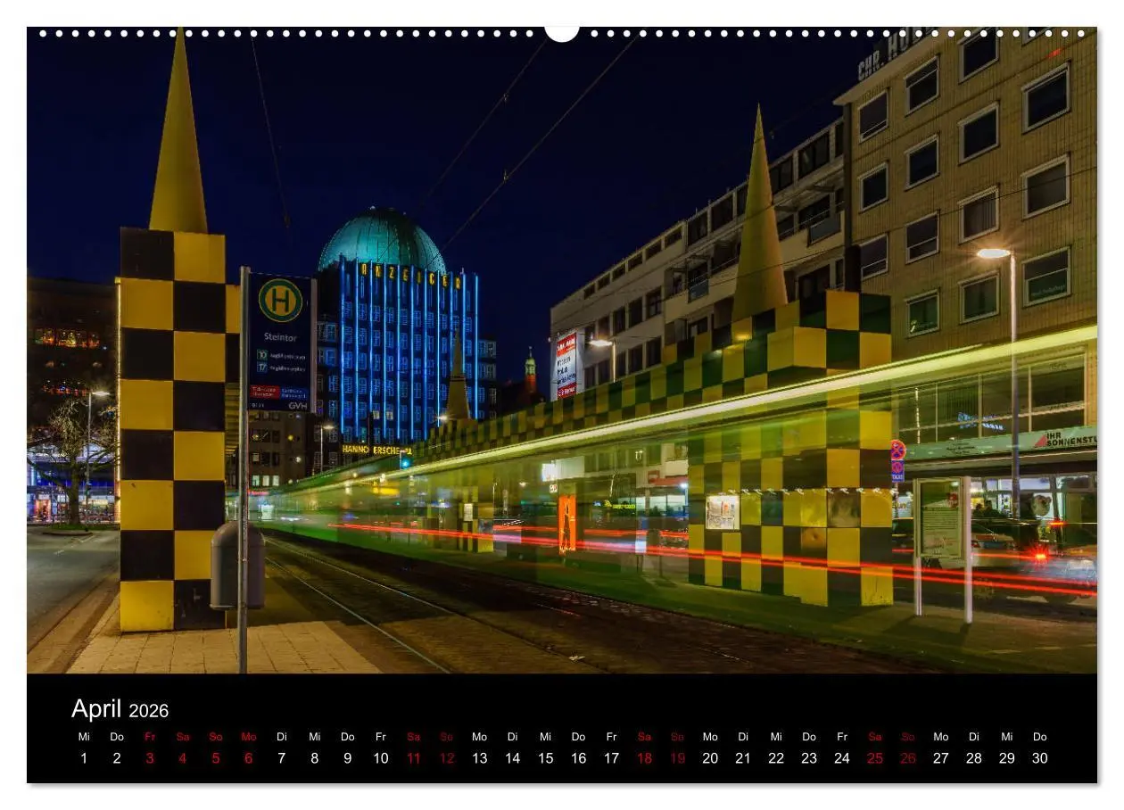 Bild: 9783457899922 | Hannover bei Nacht 2026 (Wandkalender 2026 DIN A2 quer), CALVENDO...