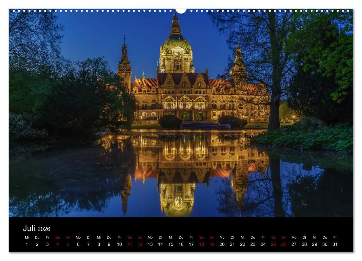 Bild: 9783457899922 | Hannover bei Nacht 2026 (Wandkalender 2026 DIN A2 quer), CALVENDO...