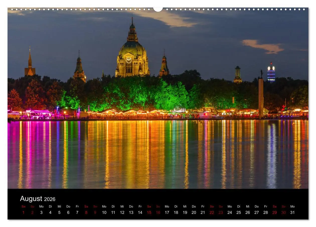 Bild: 9783457899922 | Hannover bei Nacht 2026 (Wandkalender 2026 DIN A2 quer), CALVENDO...
