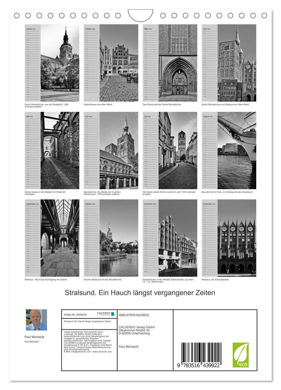 Bild: 9783516439922 | Stralsund. Ein Hauch längst vergangener Zeiten (Wandkalender 2026...