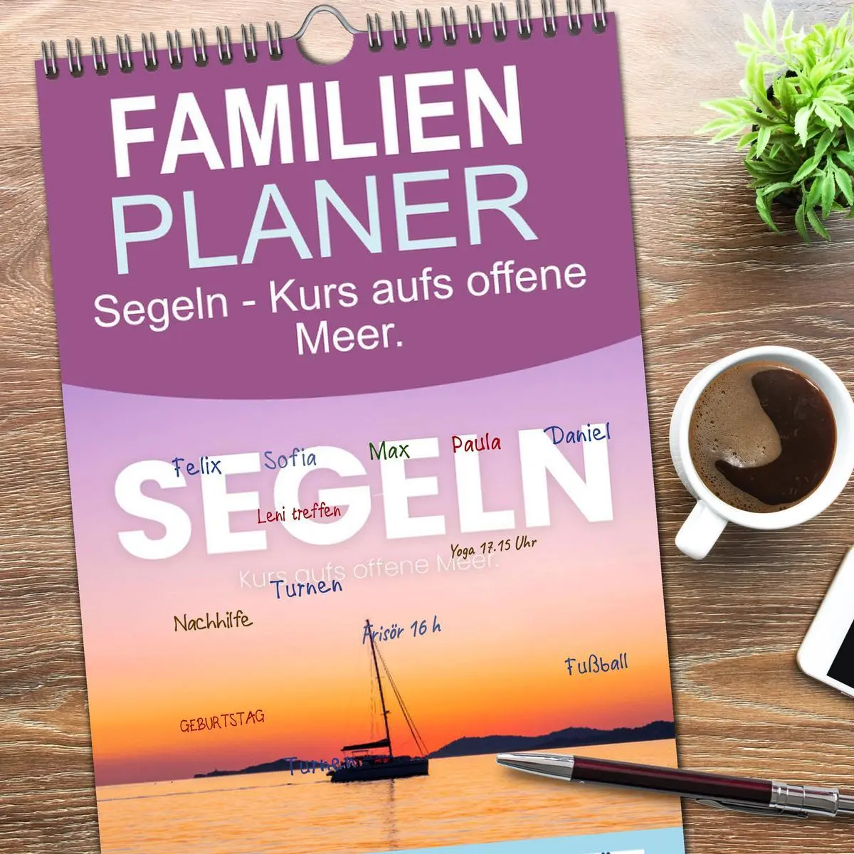 Bild: 9783516509922 | Familienplaner 2026 - Segeln - Kurs aufs offene Meer. mit 5 Spalten...