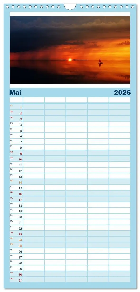 Bild: 9783516509922 | Familienplaner 2026 - Segeln - Kurs aufs offene Meer. mit 5 Spalten...