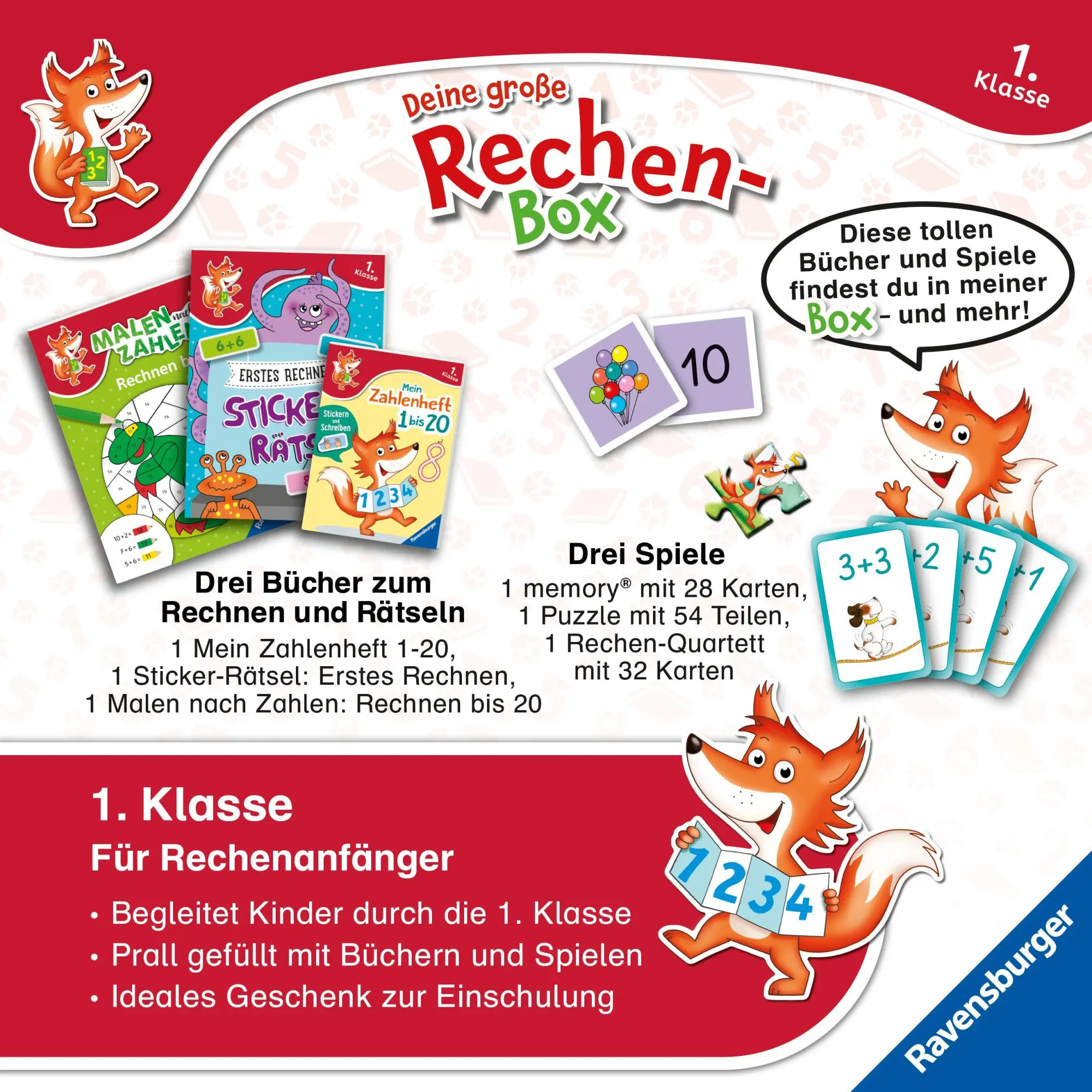 Bild: 4005555380023 | Deine große Rechen-Box 1.Klasse | Kirstin Jebautzke | Taschenbuch