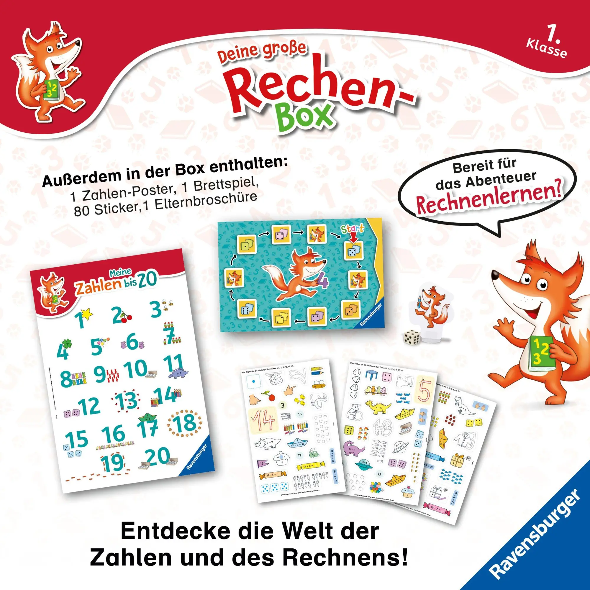 Bild: 4005555380023 | Deine große Rechen-Box 1.Klasse | Kirstin Jebautzke | Taschenbuch