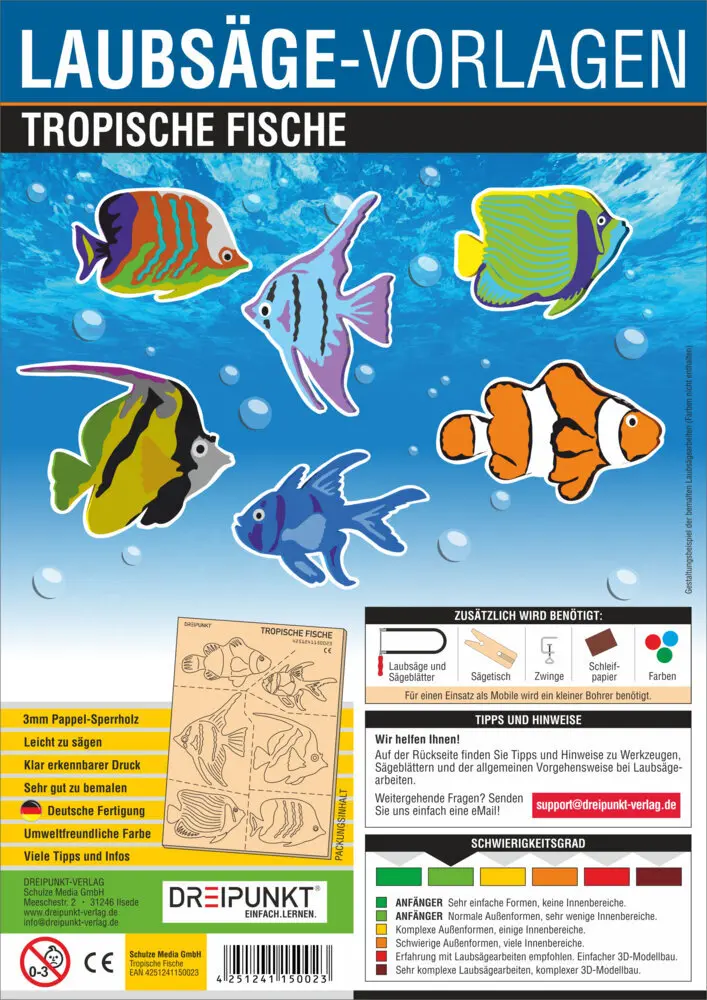 Laubsäge-Vorlagen Tropische Fische