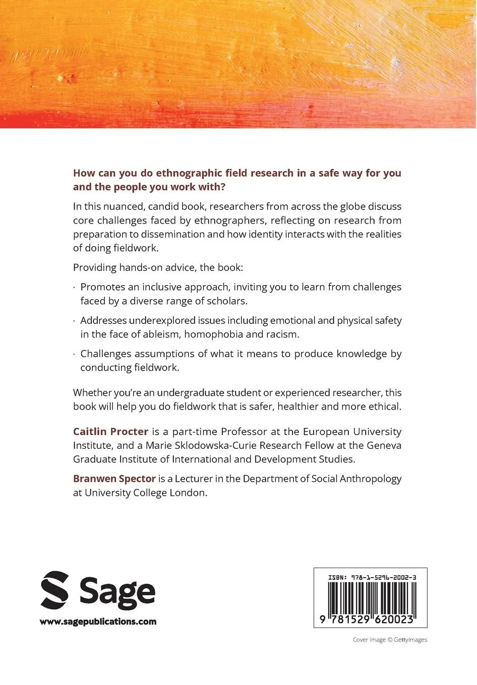 Rückseite: 9781529620023 | Inclusive Ethnography | Caitlin Procter (u. a.) | Taschenbuch | 2024