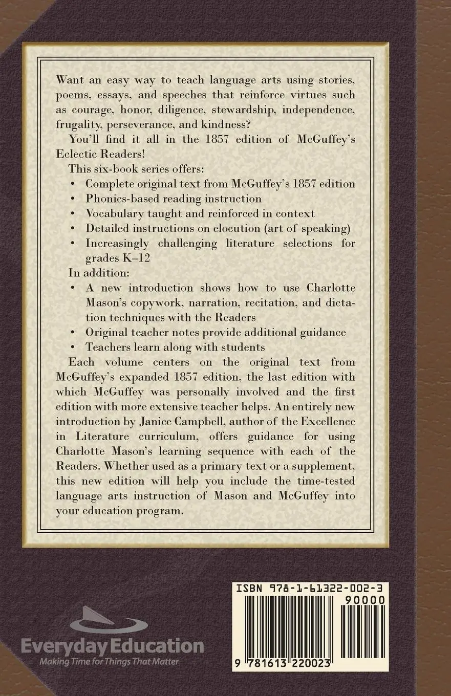 Rückseite: 9781613220023 | McGuffey's New First Eclectic Reader | William Holmes Mcguffey | Buch