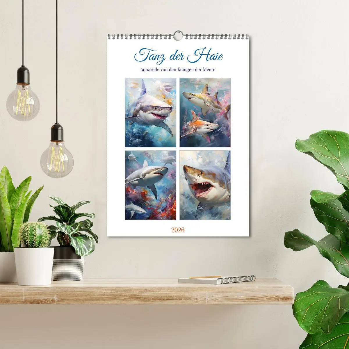 Bild: 9783516310023 | Tanz der Haie. Aquarelle von den Königen der Meere (Wandkalender...