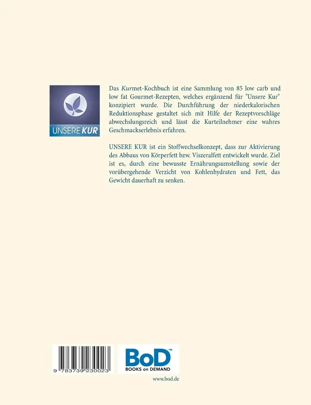 Rückseite: 9783739230023 | Das Kurmet-Kochbuch | Rezepte für das Stoffwechselkonzept UNSERE KUR