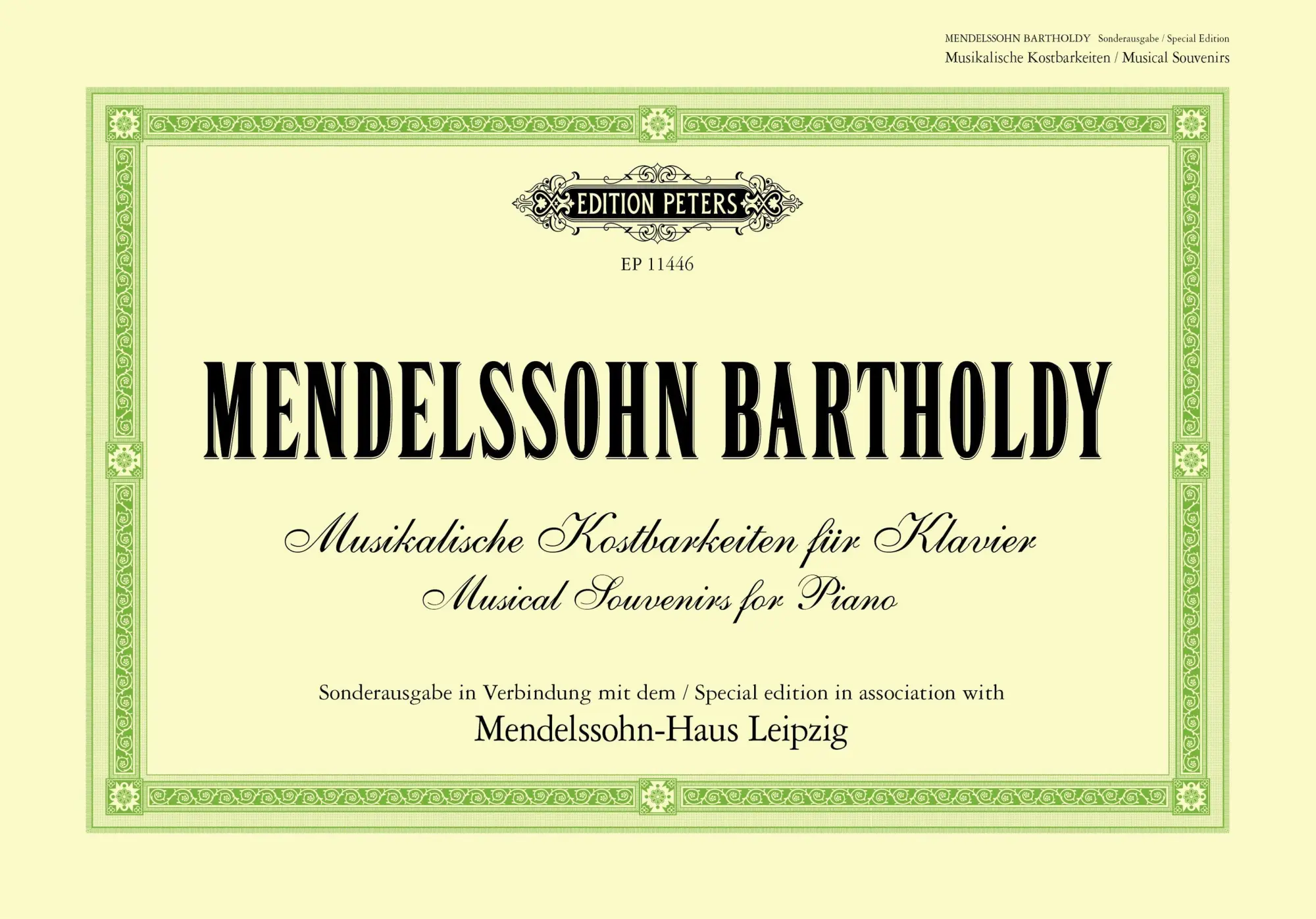 Cover: 9790014120023 | Musical Souvenirs for Piano | Felix Mendelssohn | Broschüre | 52 S.