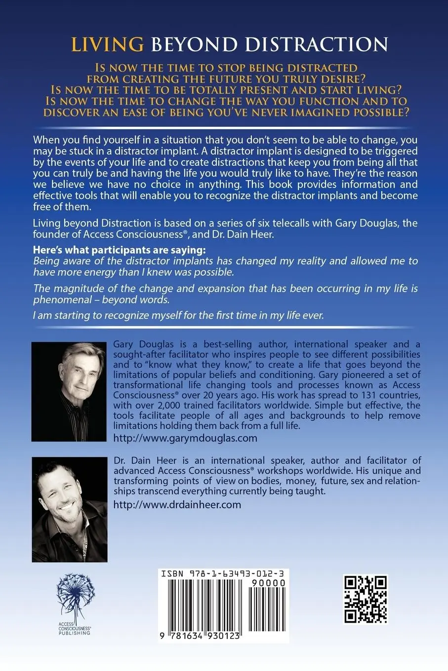 Rückseite: 9781634930123 | Living Beyond Distraction | Gary M. Douglas (u. a.) | Taschenbuch