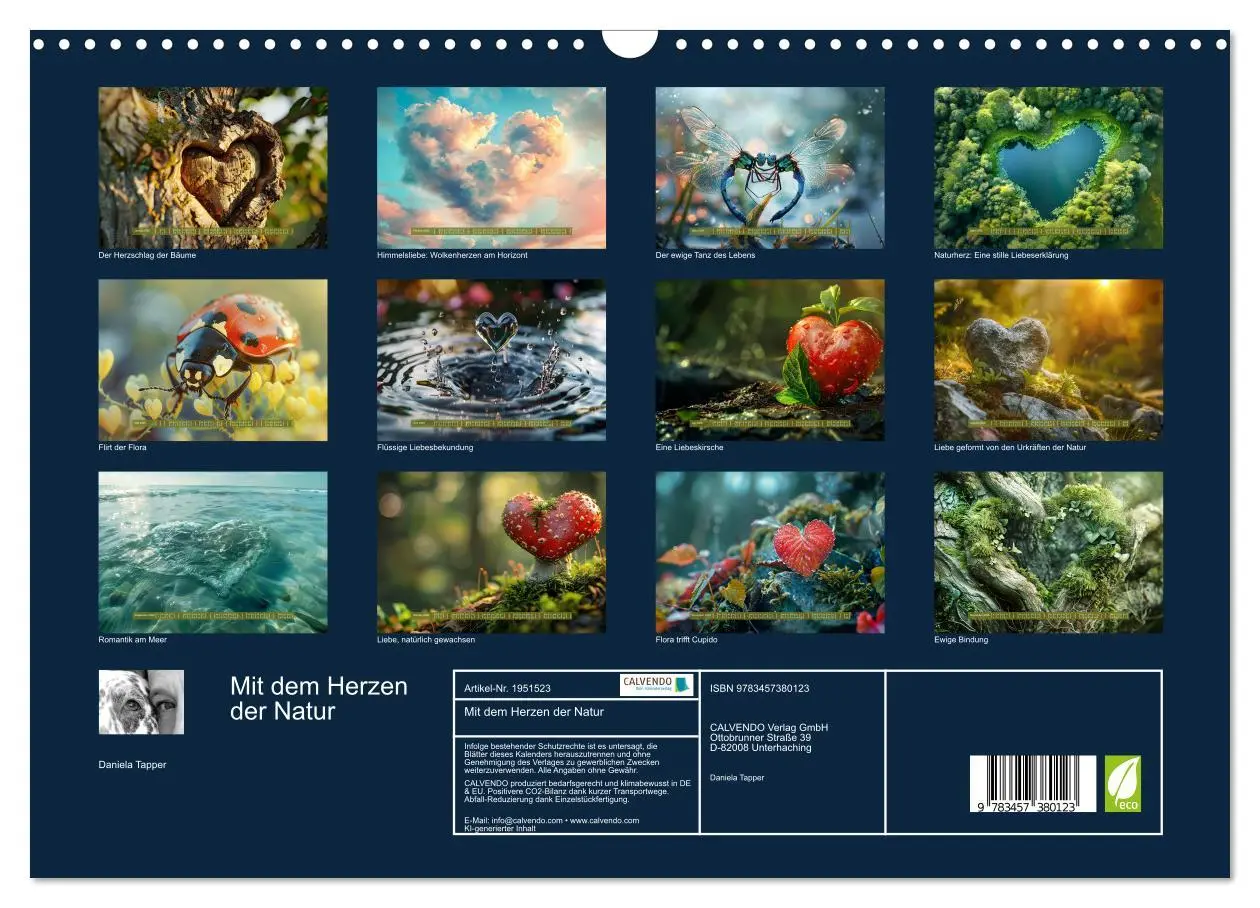 Bild: 9783457380123 | Mit dem Herzen der Natur (Wandkalender 2026 DIN A3 quer), CALVENDO...