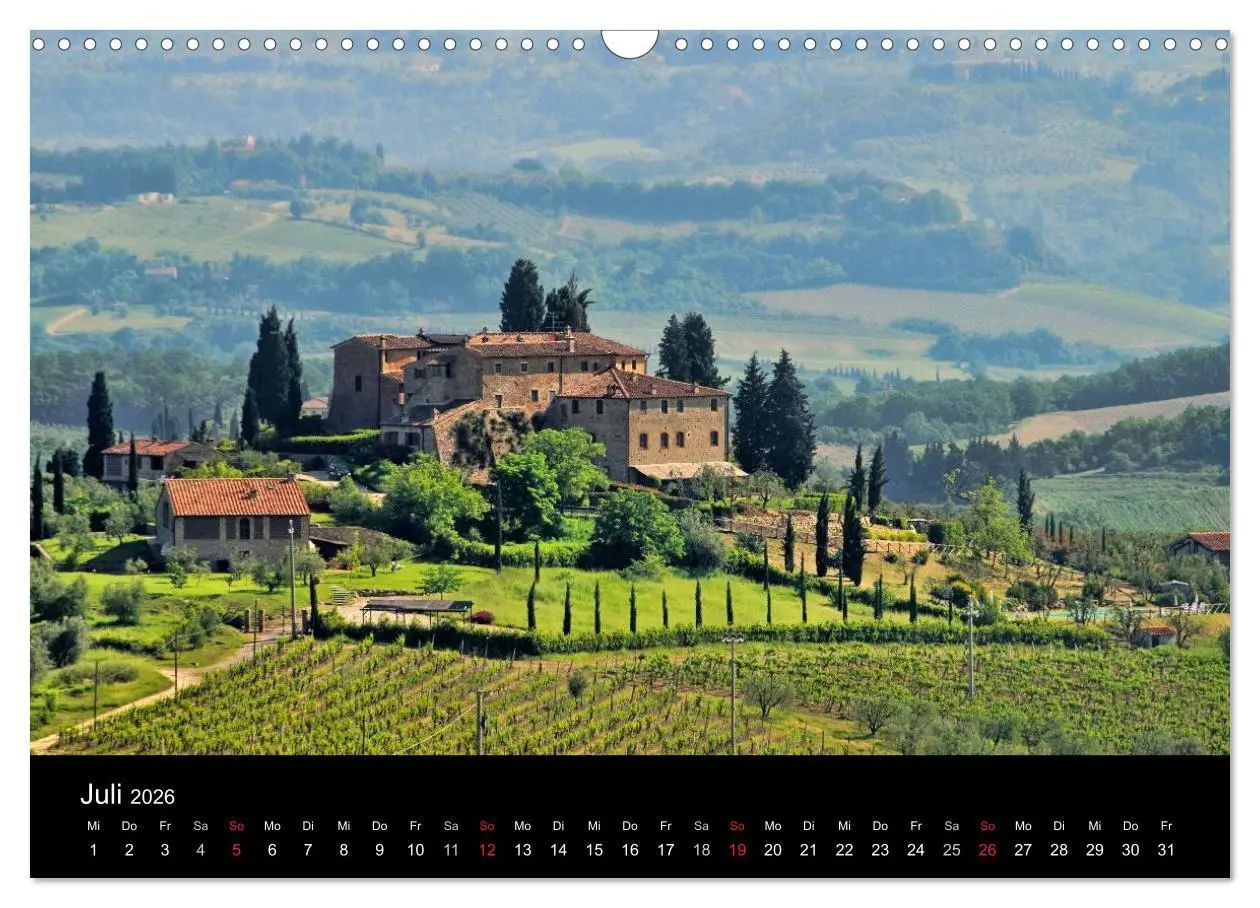 Bild: 9783516160123 | Toskana - Traumlandschaft in Italien (Wandkalender 2026 DIN A3...