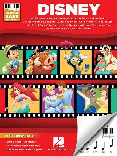 Cover: 888680650223 | Disney - Super Easy Songbook - Disney Piano Music Book with...