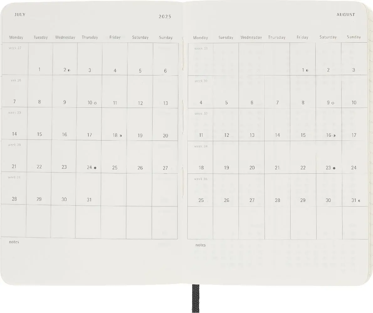 Bild: 8056999270223 | Moleskine 12 Monate Tagesnotizkalender 2025, P/A6 | Buch | 400 S.