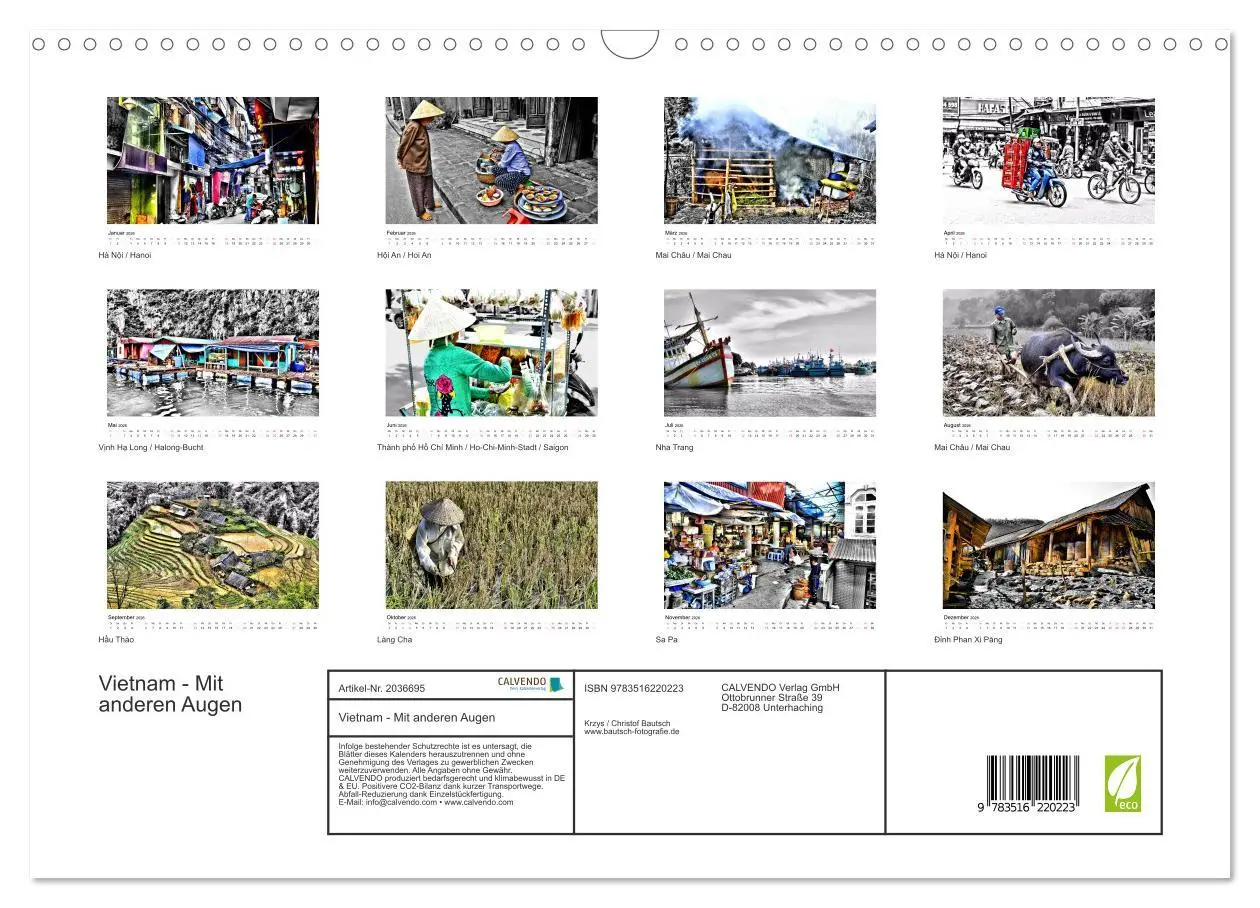 Bild: 9783516220223 | Vietnam - Mit anderen Augen (Wandkalender 2026 DIN A3 quer),...