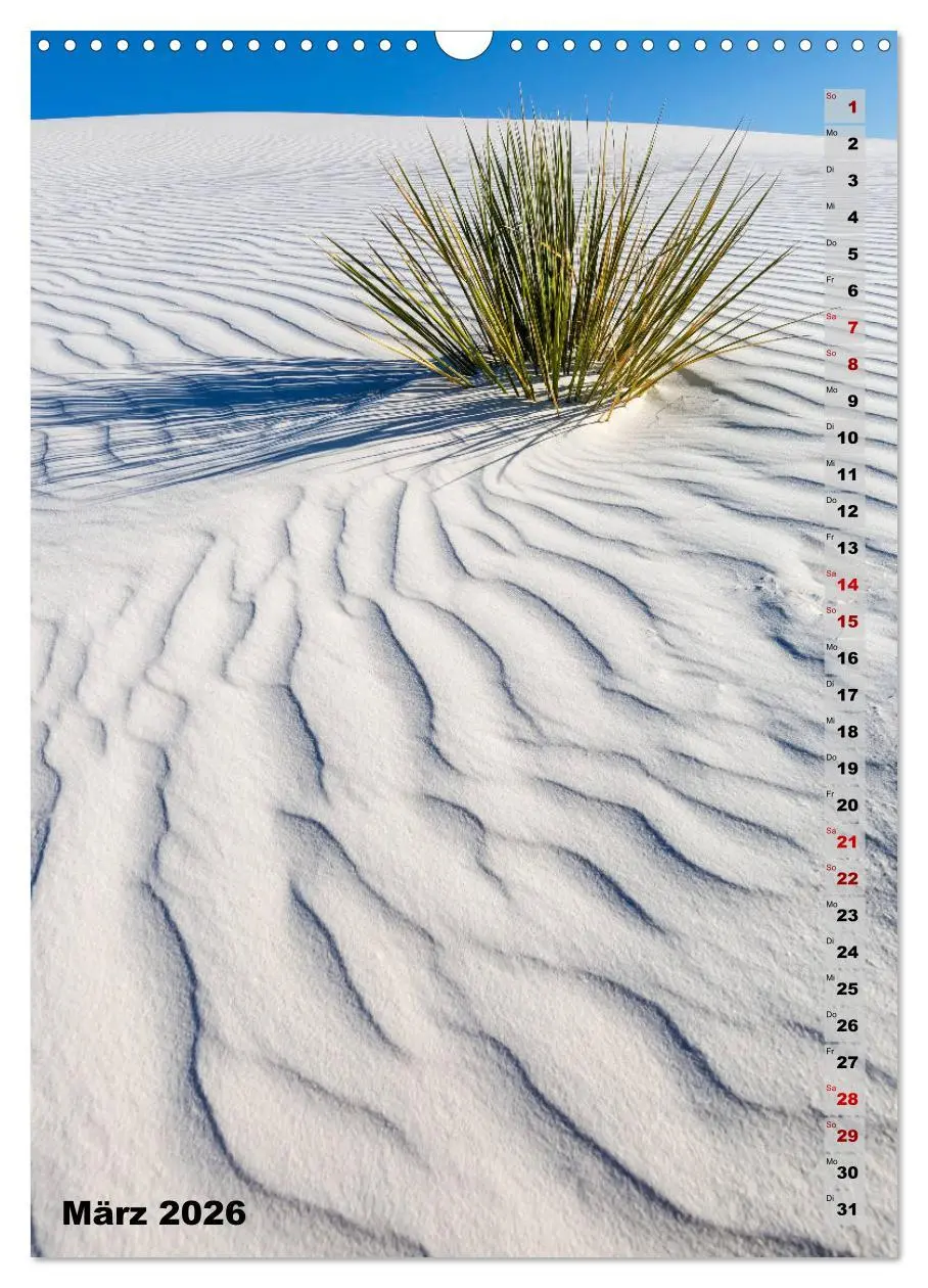 Bild: 9783516390223 | WHITE SANDS NATIONAL MONUMENT Wüstenimpressionen (Wandkalender 2026...