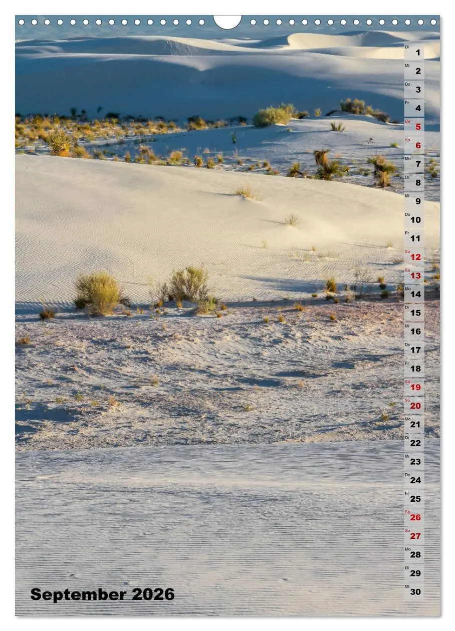 Bild: 9783516390223 | WHITE SANDS NATIONAL MONUMENT Wüstenimpressionen (Wandkalender 2026...