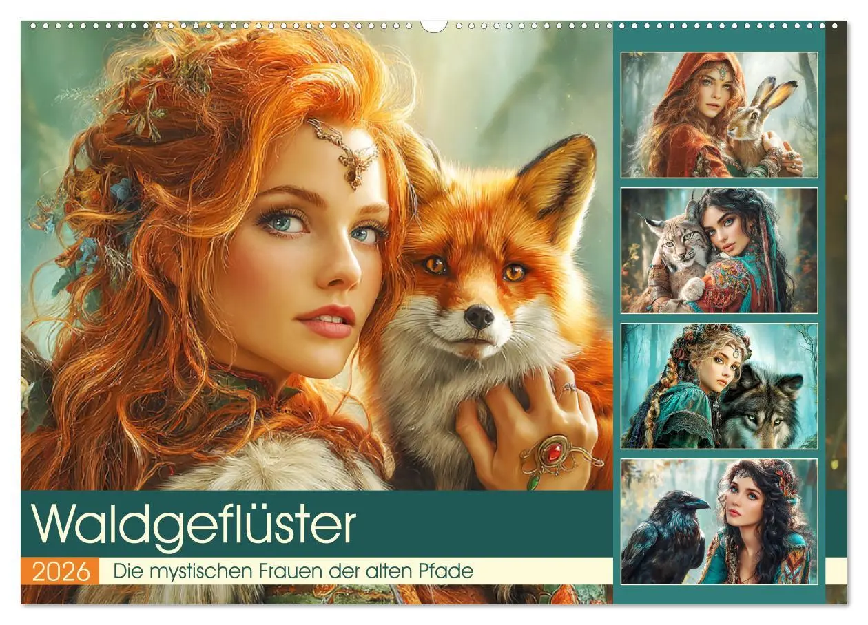 Cover: 9783516460223 | Waldgeflüster. Die mystischen Frauen der alten Pfade (Wandkalender...