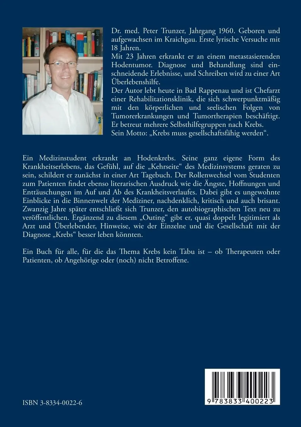 Rückseite: 9783833400223 | Kehrseite | Kein Arztroman | Peter Trunzer | Taschenbuch | 128 S.